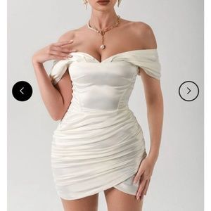 Beautiful White Satin Dress